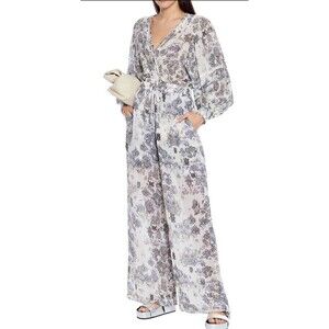 IRO Paris‎ Zallie Printed Crepe Wide-leg Pant White EU 40-Off-White